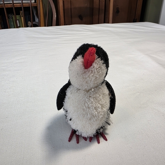 Vintage Peggy Steiff Small Steiff Woolen Penguin 7390/10 Button In Ear EUC - Picture 4 of 9